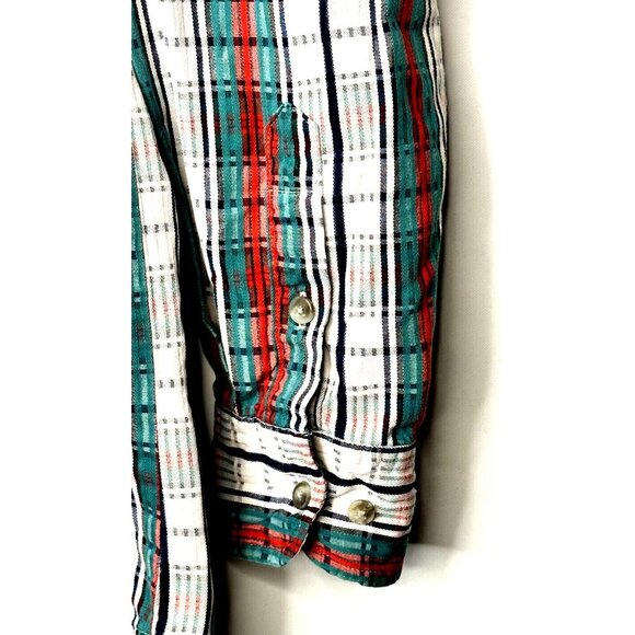 Twenty X By Wrangler Mens Shirt Vintage 90s Western Button Down Plaid Size Large - Picture 4 of 13